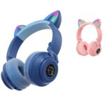 LED Bluetooth Ασύρματα On-Ear Ακουστικά Με Αυτιά Γάτας electronistas.gr