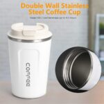 Ανοξείδωτο Ποτήρι Θερμός 380ml Λευκό electronistas.gr