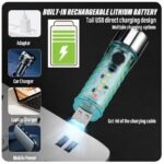 Led Mini Επαναφορτιζόμενος Φακός IPX6 Με 3 Λειτουργίες Φωτισμού electronistas.gr