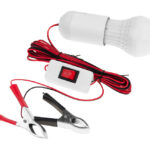 Led Λάμπα 12W / 12V Με Κροκοδειλάκια & Διακόπτη electronistas.gr