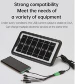 Ηλιακός Φορτιστής Φορητών Συσκευών 3W 6V Με USB electronistas.gr