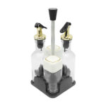 Σετ 2τμχ Γυάλινες Θήκες Μπαχαρικών & Δοχεία Για Λάδι / Ξύδι electronistas.gr