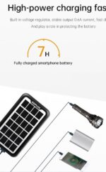 Ηλιακός Φορτιστής Φορητών Συσκευών 3W 6V Με USB electronistas.gr
