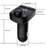Πομπός FM / Bluetooth / Φορτιστής 2xUSB 1 & 2A Αυτοκινήτου electronistas.gr