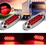 Σετ 2τμχ Πλευρικά Φώτα Φορτηγών Κόκκινο electronistas.gr