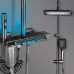 Στήλη Ντουζ Με Μπαταρία Ανθρακί 114cm electronistas.gr