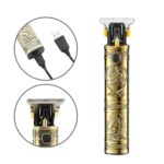 Ρετρό Επαναφορτιζόμενη Κουρευτική Μηχανή Μαλλιών Turbo Χρυσό electronistas.gr