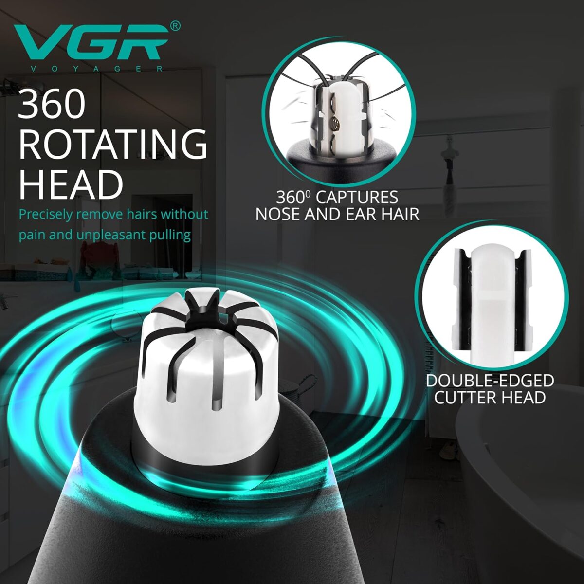 Επαναφορτιζόμενο Trimmer Για Μύτη, Αυτιά & Πρόσωπο electronistas.gr