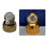 Κρυσταλλική Περιστρεφόμενη Σφαίρα Φωτισμού Χρυσό electronistas.gr