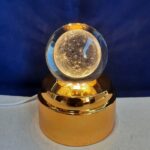 Κρυσταλλική Περιστρεφόμενη Σφαίρα Φωτισμού Χρυσό electronistas.gr