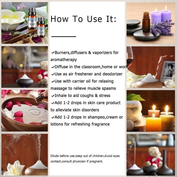 Σετ Αιθέρια Έλαια Συσκευών Αρωματοθεραπέιας 10ml Με 6 Αρώματα electronistas.gr