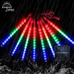 Σετ 8τμχ x50cm Led Ηλιακή Χριστουγεννιάτικη "Βροχή Μετεωριτών" electronistas.gr