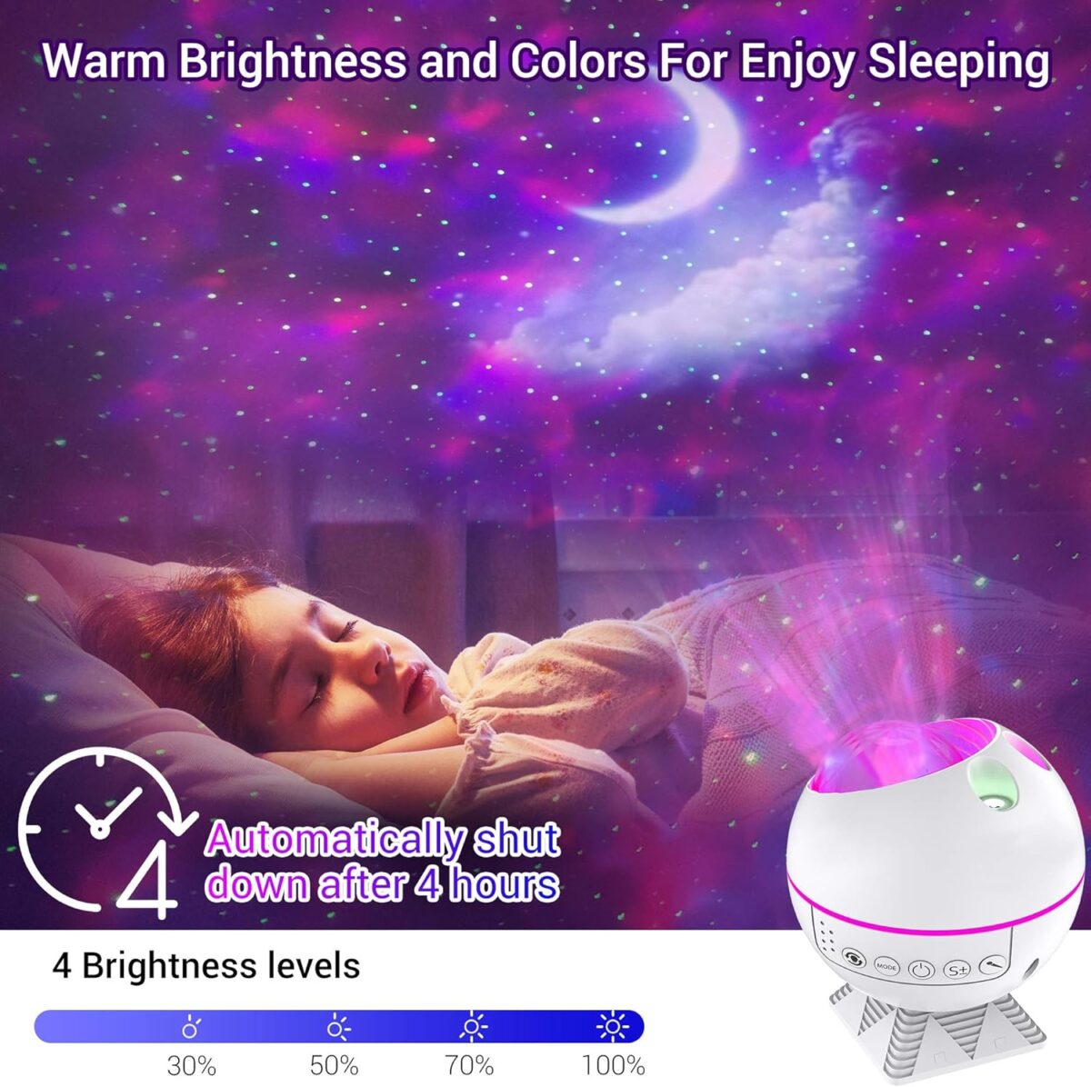 Led Προτζέκτορας "Galaxy Light" Με Ηχείο Bluetooth & Χρονοδιακόπτη electronistas.gr