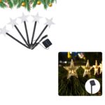 Σετ 5τμχ Ηλιακά Καρφωτά Φώτα “Αστέρια” Με 2 Προγράμματα electronistas.gr