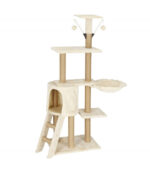 Γατόδεντρο / Ονυχοδρόμιο 3 Επιπέδων Με Σπιτάκι & Αιώρα Λευκό electronistas.gr