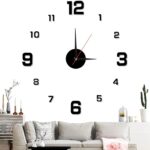 DIY Ρολόι Τοίχου 3D Μαύρο 40-130cm electronistas.gr