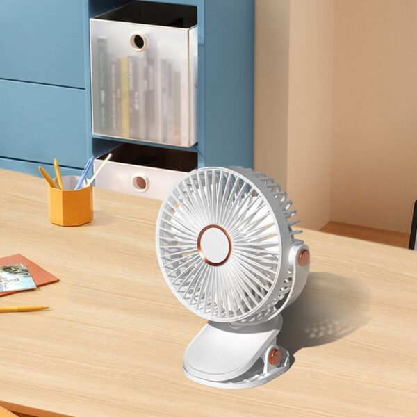 Μίνι Ασύρματος Ανεμιστήρας Με Κλιπ 5 Ταχυτήτων & Φωτισμό 15cm electronistas.gr