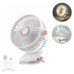 Μίνι Ασύρματος Ανεμιστήρας Με Κλιπ 5 Ταχυτήτων & Φωτισμό 15cm electronistas.gr