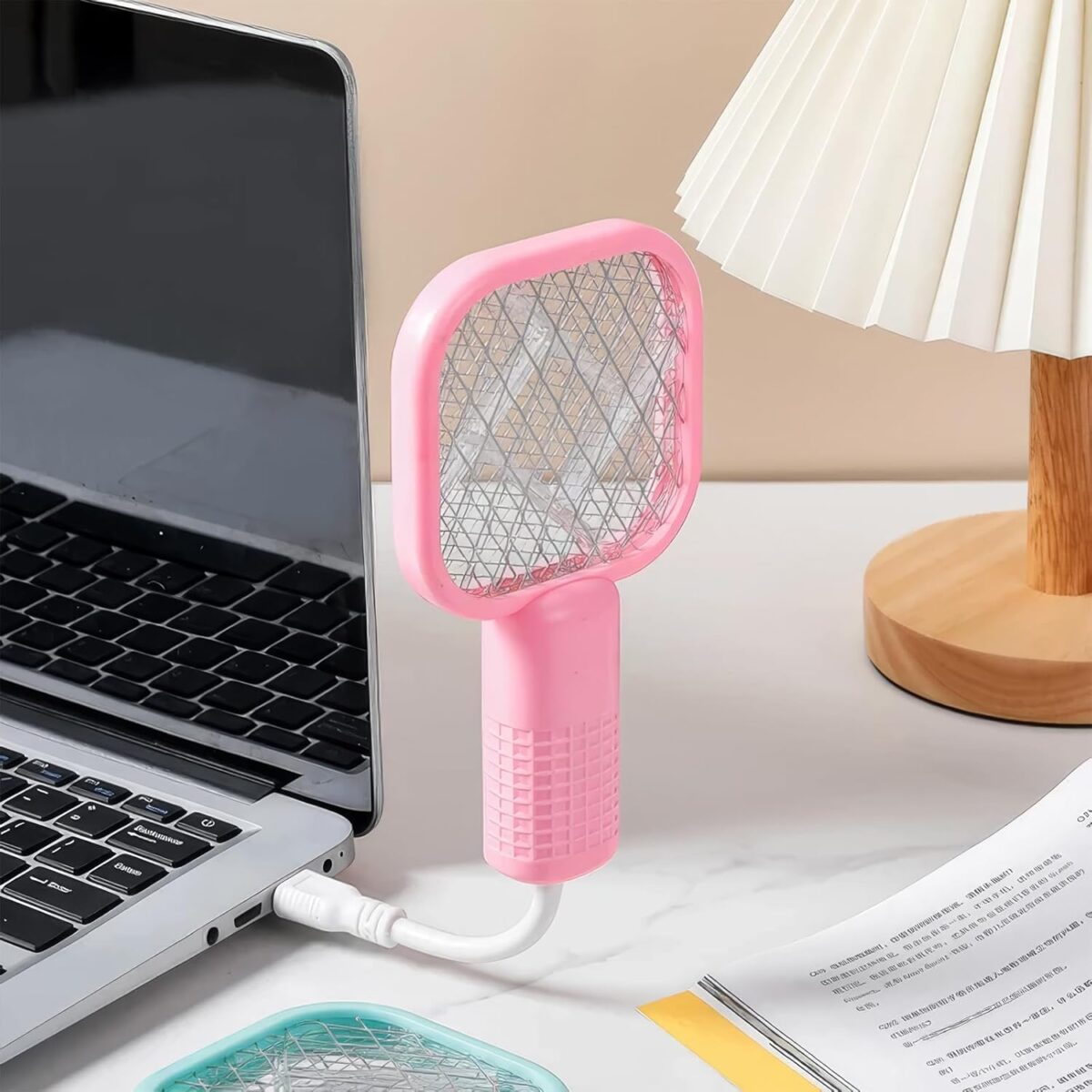 Μίνι Ηλεκτρική Ρακέτα USB Για Τα Κουνούπια – Ροζ electronistas.gr