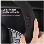 Κάλυμμα Τιμονιού Από Ανθρακόνημα & Δέρμα Nappa – Με Λογότυπο electronistas.gr