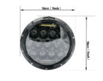 LED Προβολέας Jeep 7'' / 75W – Υψηλής Φωτεινότητας Με DRL electronistas.gr