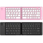 Πτυσσόμενο Μίνι Πληκτρολόγιο Bluetooth – US | Ροζ, Μαύρο, Ασημί electronistas.gr