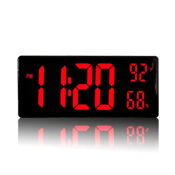 Μεγάλο Ψηφιακό Ρολόι Τοίχου LED 17.2″ Mε Θερμοκρασία & Υγρασία electronistas.gr