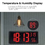 Μεγάλο Ψηφιακό Ρολόι Τοίχου LED 17.2″ Mε Θερμοκρασία & Υγρασία electronistas.gr