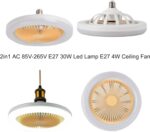 LED Φωτιστικό Οροφής Με Ανεμιστήρα – 30W | 2.400lm | E27 | 25cm | 6500K electronistas.gr