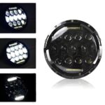 LED Προβολέας Jeep 7'' / 75W – Υψηλής Φωτεινότητας Με DRL electronistas.gr