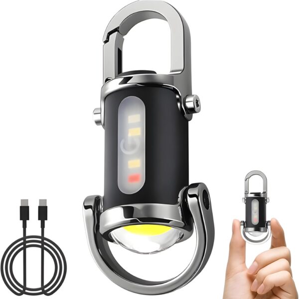 Αδιάβροχος Επαναφορτιζόμενος Μίνι Φακός LED – Μπρελόκ 1200lm electronistas.gr