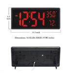Μεγάλο Ψηφιακό Ρολόι Τοίχου LED 17.2″ Mε Θερμοκρασία & Υγρασία electronistas.gr