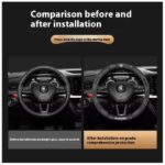 Κάλυμμα Τιμονιού Από Ανθρακόνημα & Δέρμα Nappa – Με Λογότυπο electronistas.gr