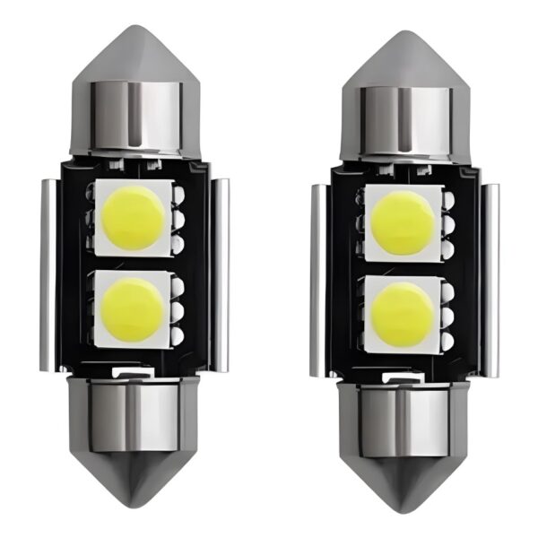 LED CANBUS Λάμπες Αυτοκινήτου 12V 31mm – 6500K | SV8.5 2SMD 5050 electronistas.gr