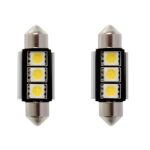 LED CANBUS Λάμπες Αυτοκινήτου 12V 42mm – 6500K | SV8.5 2SMD 5050 electronistas.gr