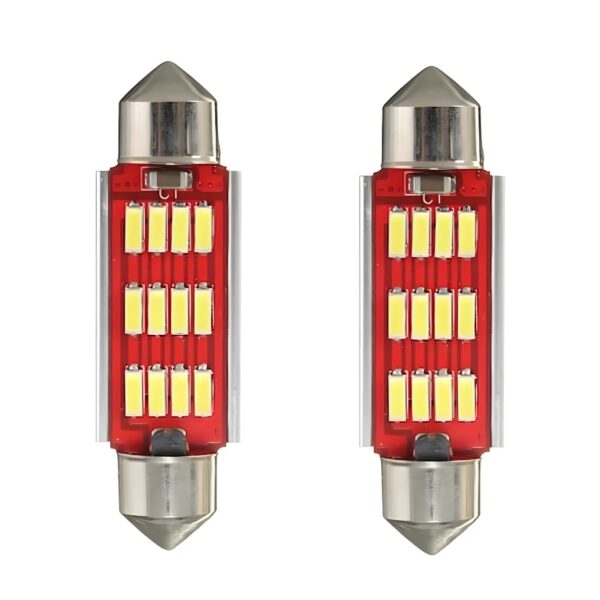 LED CANBUS Λάμπες Αυτοκινήτου 12V 39mm – 6500K | SV8.5 | 2SMD 5050 electronistas.gr