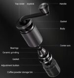 Φορητός Χειροκίνητος Μύλος Καφέ Με Ρυθμιζόμενο Κεραμικό Μηχανισμό electronistas.gr