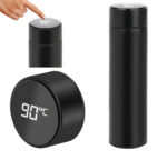 Ανοξείδωτο Θερμός 500ml Με Έξυπνη Εμφάνιση Θερμοκρασίας Μαύρο electronistas.gr