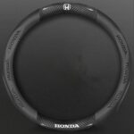 Κάλυμμα Τιμονιού Από Ανθρακόνημα & Δέρμα Nappa – Με Λογότυπο electronistas.gr