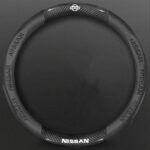 Κάλυμμα Τιμονιού Από Ανθρακόνημα & Δέρμα Nappa – Με Λογότυπο electronistas.gr