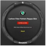 Κάλυμμα Τιμονιού Από Ανθρακόνημα & Δέρμα Nappa – Με Λογότυπο electronistas.gr