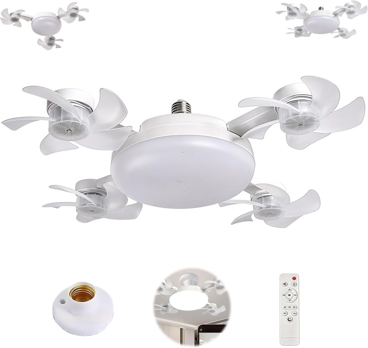 Ανεμιστήρας Οροφής Με LED Φωτισμό (Υποδοχή E27 - 60W) electronistas.gr