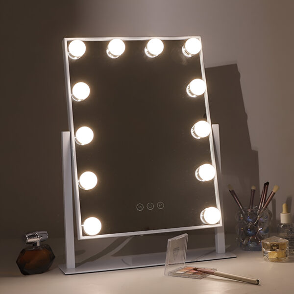 Καθρέπτης Μακιγιάζ Αφής 12 LED – 30x40cm Λευκός electronistas.gr