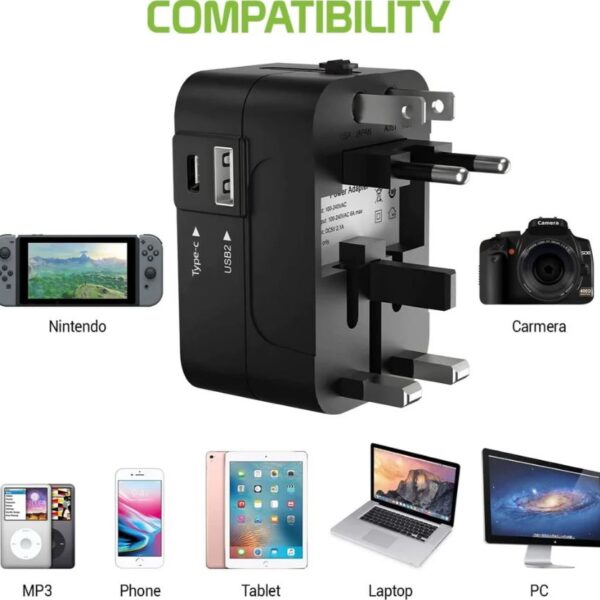 Universal Τροφοδοτικό Με 1 Θύρα USB & 1 Type-C – 6A / 1380W electronistas.gr