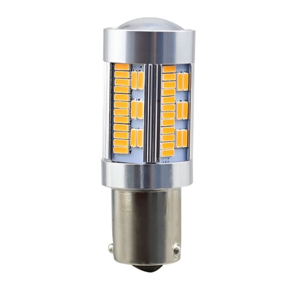 LED Λάμπα Αυτοκινήτου 12V – Κίτρινο Φως – Τύπος 1156 – 15 SMD 4014 electronistas.gr