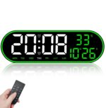 Ψηφιακό Ρολόι Τοίχου LED 38x12cm Με Θερμοκρασία & Τηλεχειριστήριο electronistas.gr
