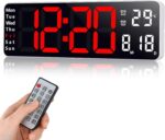 Ψηφιακό Ρολόι Τοίχου LED 13" Με Τηλεχειριστήριο & Διπλό Ξυπνητήρι electronistas.gr