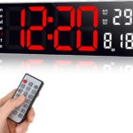 Ψηφιακό Ρολόι Τοίχου LED 13" Με Τηλεχειριστήριο & Διπλό Ξυπνητήρι electronistas.gr