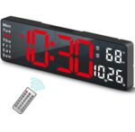 Ψηφιακό LED Ρολόι 35x3.2x13cm Με Bluetooth, 4 Ξυπνητήρια & Θερμόμετρο electronistas.gr