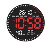 Ψηφιακό LED Ρολόι Τοίχου 25.5cm Με Τηλεχειριστήριο electronistas.gr